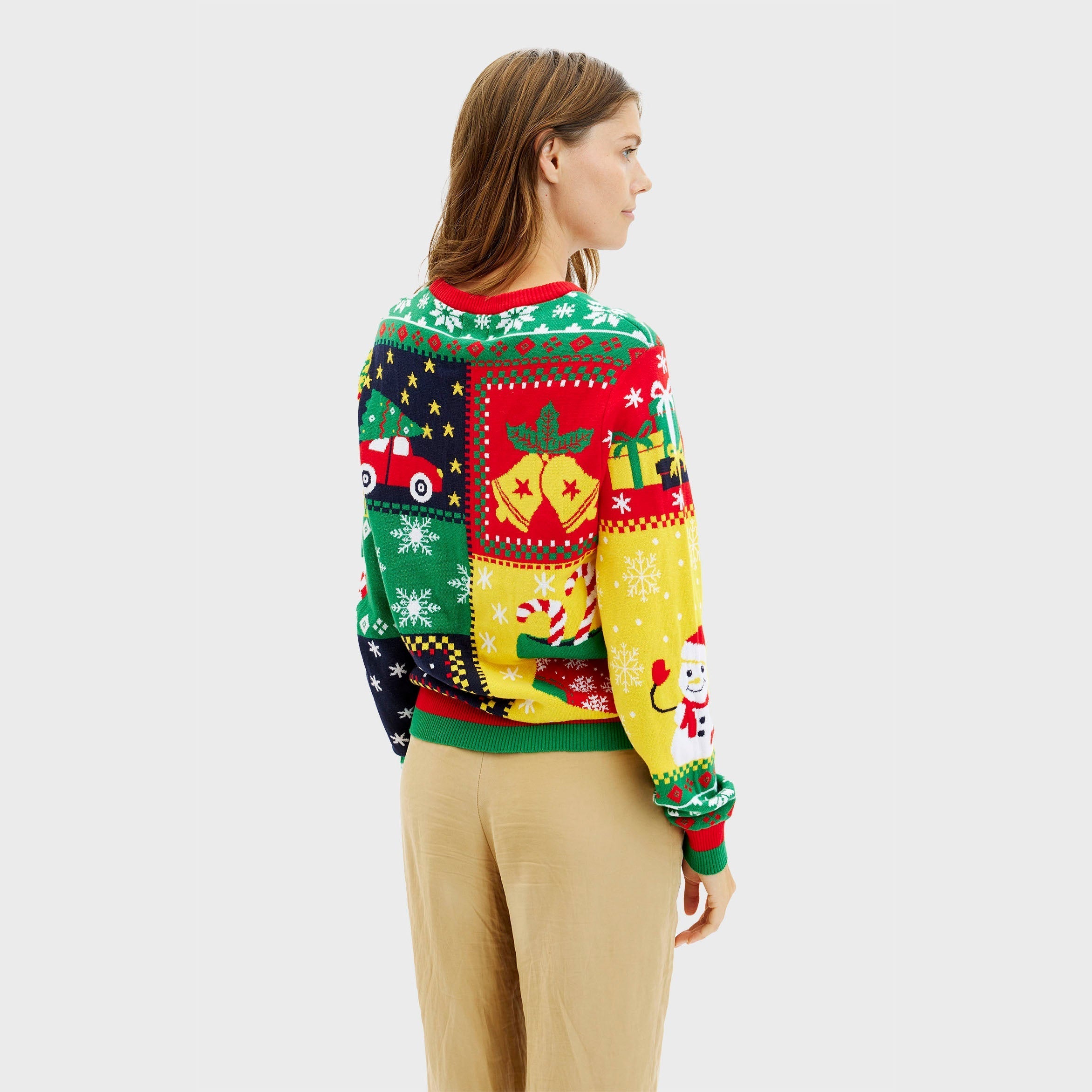 The Patchwork Christmas Sweater – Women